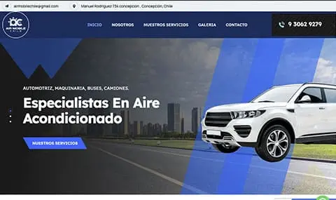 Diseño web para Air Mobile Chile