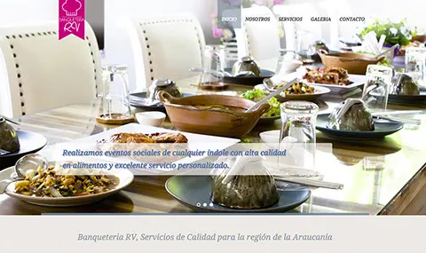 Página web Banquetería