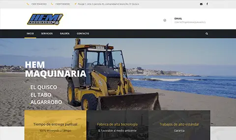 Diseño web - Arriendo de equipos