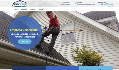 Diseño web empresa de Lavado de casas