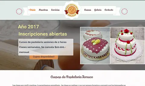 Diseño web Cursos de Pastelería