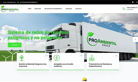 diseño web Proambiental.cl
