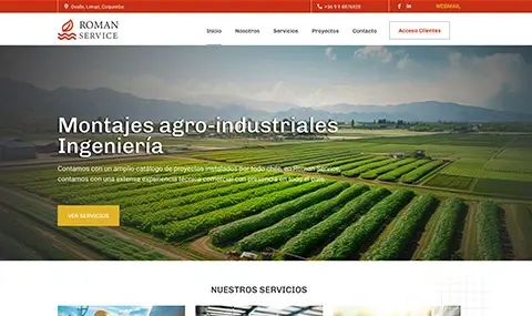 Páginas web Montaje agroindustrial