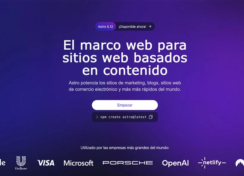 Página web en Astro