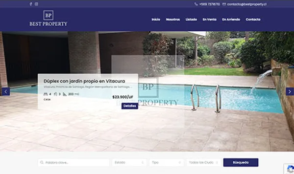 Diseño web para corredoras de propiedades en Viña del Mar, Chile